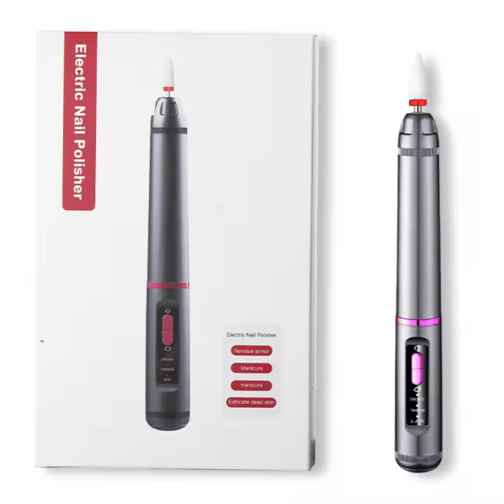 Molinillo de uñas portátil, molinillo de uñas eléctrico, herramienta removedora de molinillo de uñas recargable, negro - 1
