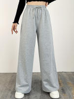 Nuevos Pantalones Anchos Para Mujer Pantalones Rectos Fitness Casual De Viaje Basicos De Pierna Larga Suelta Todo El Año Talla Medio Polyester - details 0