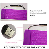 Teclado plegable de silicona de 85 teclas para PC, Notebook, tableta, portátil, Flexible, con cable, Mini USB, resistente al agua - details 17
