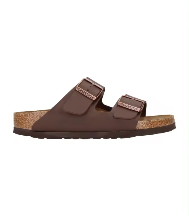 Birkenstock Arizona Birko-Flor Dark Brown NARROW, Sandalias de Punta Descubierta Unisex Adulto - 1