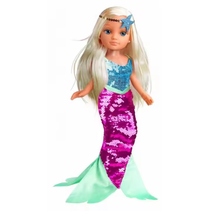 Famosa Muñeca Nancy Sirena Lentejuelas Reversibles - 1