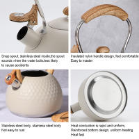 Hervidor de agua con silbato europeo de 2,5l, tetera de acero inoxidable, hervidor de agua, olla de silbato de cocina, fondo plano, duradero, utensilios de cocina - details 4