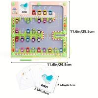Juego De Mesa Magnético De Madera Con Laberinto Y Colores Juguetes Educativos Montessori Para Niños Actividad De Avión De Viaje - details 5