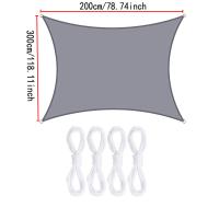 Sol revela Sombra Velos 2,5 m x 2,5 m Cuadrado Sombra Velas waterproof en Aire Libre Jardín protector solar Toldo with Cuerda, Gris - details 0