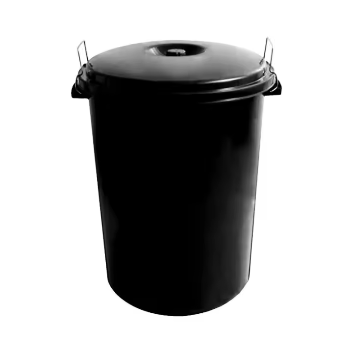 Cubo basura plastico comunidad con tapa 100 litros - 1