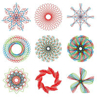 Kit De Dibujo Spirograph Clásico Con Papel De Arcoíris Magia Set De Arte Y Manualidades Para Niños Educativo Juguete De Dibujo - details 5