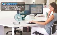 Ventilador de Mesa, Ventilador Silencioso Potente con Mando a Distancia, Auto Oscilación, 3 Velocidades, Ventiladores de Sobremesa Recargable para Oficina, Dormitorio y Cámping - Blanco - details 0