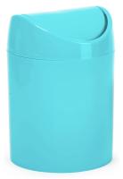 Papelera basculante plástico para mesa, Mini Basurero de Mesa, Cubo de Basura para Escritorio, Papelera de Oficina Pequeña, Papelera de Plástico con Tapa Basculante, 1.4 Litros, Azul, rosa fluor, verde fluor - details 5