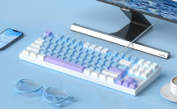 Teclado Mecánico De Juego MageGee 75% Con Interruptores Azul/rojo Retroiluminación LED Azul 87 Teclas Compacto TKL Para PC Windows - details 0