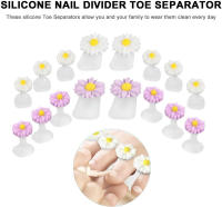 8 Pcs/Pack Separadores De Dedos De Pies En Forma De Margarita De Silicona Suave Para Pedicura Y Arte De Uñas Herramientas Para Espaciadores De Dedos De Pie - details 4