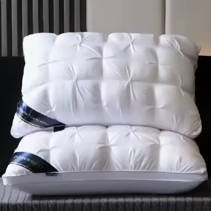 Almohada De Velours De Flor Enredada Para Adultos Almohada De Cuello Con Cuidado Y Salud Del Hotel De Cinco Estrellas Lavable Filling De Poliéster 100% - 1