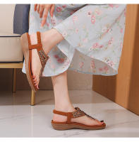 Sandalias Planas de Verano para Mujer Tanga Bohemia con Correa en T Zapatos de Tanga Chanclas Talla 36-42 EU - details 0