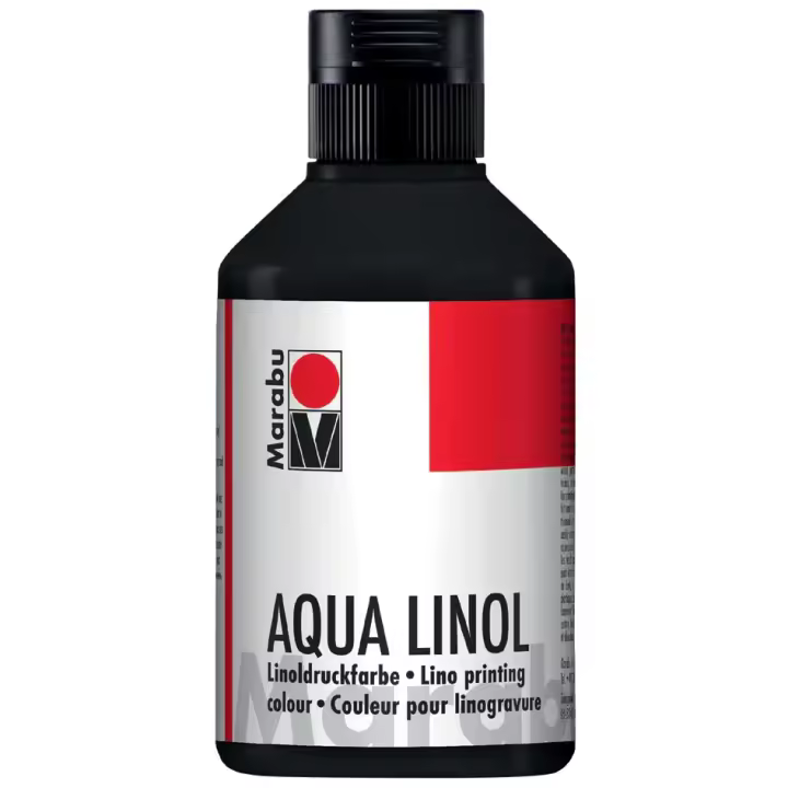 Tinta de impresión Marabu aqua lino, azul verdoso, 250 ml - 1