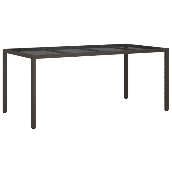 Mesa Jardín Vidrio Plantillas 190x90x75 cm - 1