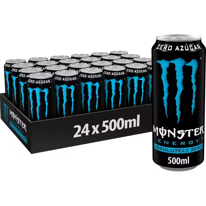 Monster Energy Nacional ABSOLUTERY ZERO 500ML bebida energeticas sin azucar caja 24 unidades - 1