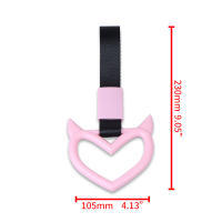 Correa De Remolque Para Coche Colorida Anillo De Agarre En Forma De Corazón JDM Para Manillar De Autobús Accesorios De Automóvil Estilo Desviación - details 7