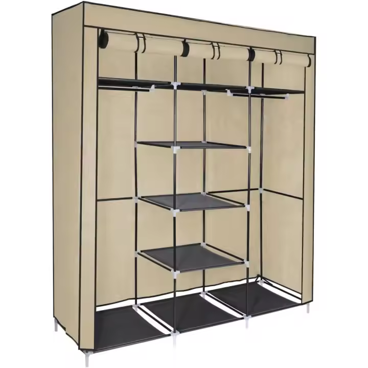 T-Lovendo Armario Organizador de Ropa Plegable Modular Tela 175x150x45cm - 1