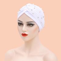 1PC Turban Musulmán De Moda Con Perlas Hijab Interna Para Mujer Arabesca Cubierta De Cabeza Femme Wrap Headwear Polyester - details 2