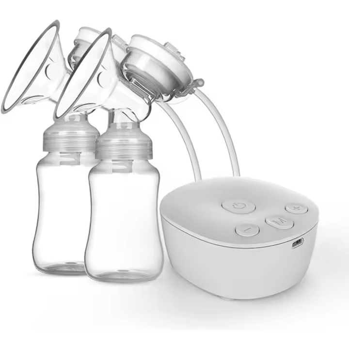 Extractor de leche Eléctrico Doble con nivel de succión ajustable, Diseño antireflujo, función de carga USB, Recolección de leche cómoda y conveniente. - 1