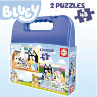 Puzzle Bluey, Maletín 2 Puzzles Bluey de 48 piezas, Puzzles infantiles de 4 a 6 años para Niños y Niñas, Regalo Cumpleaños, Navidad, Reyes - details 0