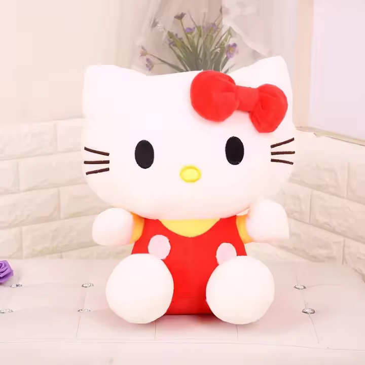 Muñeco De Peluche Sanrio Hello Kitty 20Cm Decoración De Habitación Juguete De Peluche Lindo Regalo Para Amigas Y Niñas Relleno De Algodón PP - 1