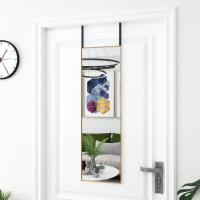 vidaXL Espejo de Puerta Cristal y Aluminio Pared Decorativo Tocador Color Negro,  Dorado, y mas - details 1