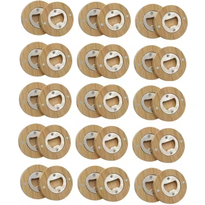 Bamboo Blank DIY Botella Abrepuertas 1/10/25/40pcs Para Bar O Uso Doméstico Herramienta De Barra Favor De Boda Para Invitados - 1