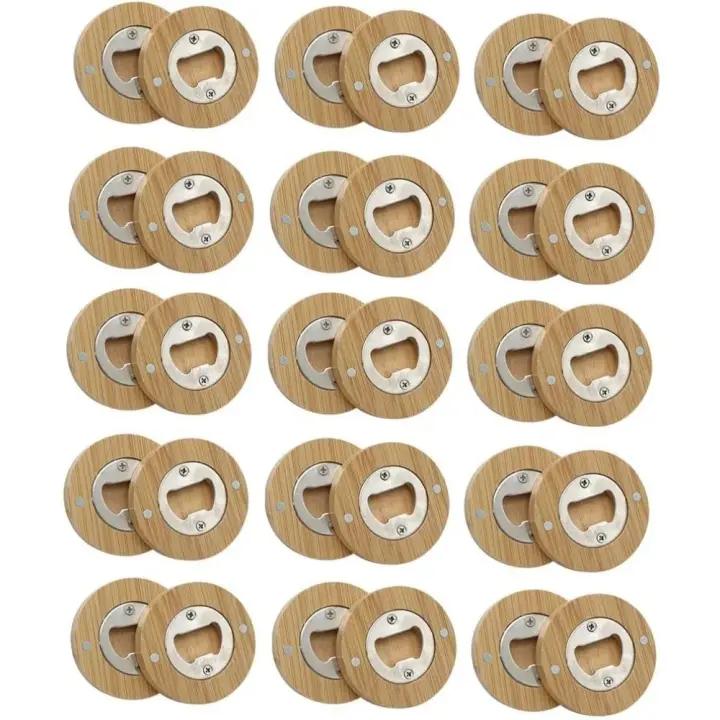 Bamboo Blank DIY Botella Abrepuertas 1/10/25/40pcs Para Bar O Uso Doméstico Herramienta De Barra Favor De Boda Para Invitados - 1