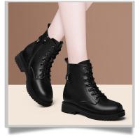 Botas De Chelsea Negras Cortas Para Mujer Zapatos De Caminar No Resbaladizos En Invierno Botas De Moda Cómodas Con Solado Grueso Y Cierre De Cremallera - details 7
