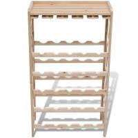 vidaXL Botellero con estantes para 25 botellas madera maciza abeto - details 2