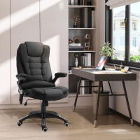 Vinsetto Silla de Masaje con 6 Puntos de Masaje Silla de Escritorio Reclinable hasta 130° con Función de Calefacción Altura Ajustable y Ruedas para Estudio 68x72x110-120 cm - details 2