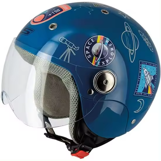 CASCO INFANTIL S-LINE S775 SPACE AZUL CON PANTALLA - 1