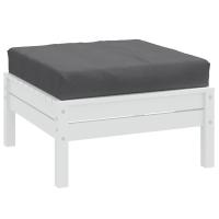 vidaXL Cojín para sofá palets tela gris melange 60x60x10 cm en color Antracita/Rojo/Taupé y más | acolchados duraderos para sofás de jardín terraza exterior - details 0