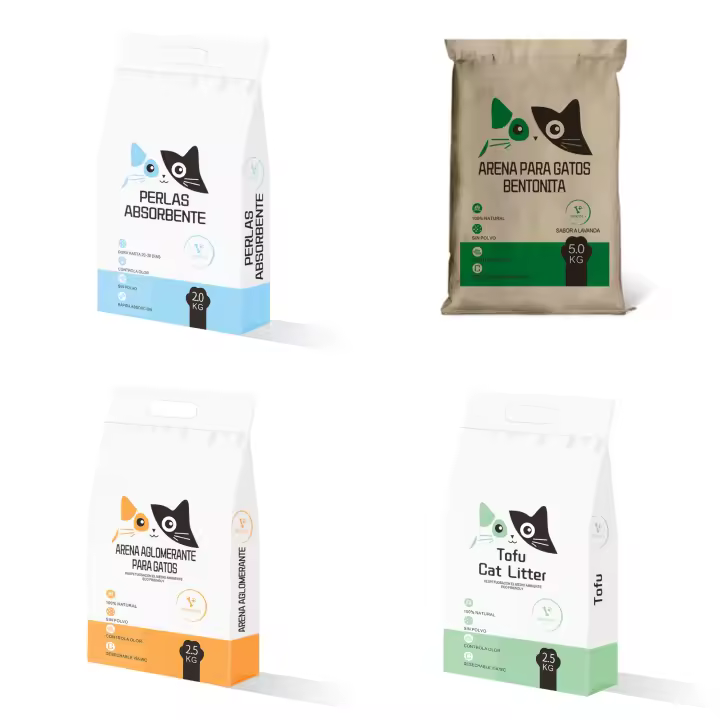 KingnetStore - Arena Aglomerante Para Gatos Tofu Cat Perlas Absorbente Arena para Gatos Bentonita Eco-Friendly Sin Polvo Desechable Inodoro Controla Olor 100% - Fácil de Usar - 1