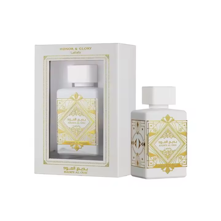 Perfume Arabes Badee Al Oud - Honor & Glory - 100% original Unisex, 100 ml, Fragancia Intensa y Sofisticada con Notas Amaderadas, Ámbar y Especias, Eau de Parfum Original de Lattafa - 1
