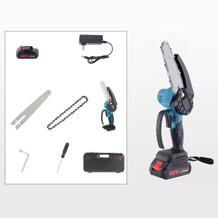 Mini lancha rápida con Katería de 1500 Mah, 6 pulgadas, motosierra Eléctrica con potente motor de 21V 800W, Jardín, Corte de Madera de Tijera - 1