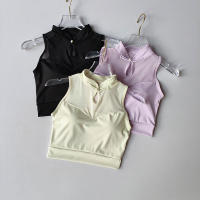 Deportiva Estilo Chino Con Almohadillas Fijas Recogidas Y Entrenamiento De Yoga Chaleco Deportivo Top De Running - details 10