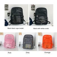 Mochila Multifuncional De Red Para Estudiantes De Colegio Con Correas De Hombro Cómodas Capacidad Alta Transpirable Para Deportes Al Aire Libre - details 3