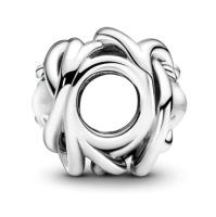 PANDORA Moments Dije de Plata de Lei con diseño de Círculo DE LA Eternidad con conciritas cúbicos, Comes con embalaje de Caja De Regno original. - details 4