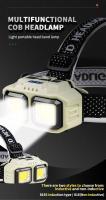 Linterna Frontal COB LED Potente Recargable USB Con Batería 18650 Impermeable Para Camping Pesca Y Excursiones Al Aire Libre - details 2