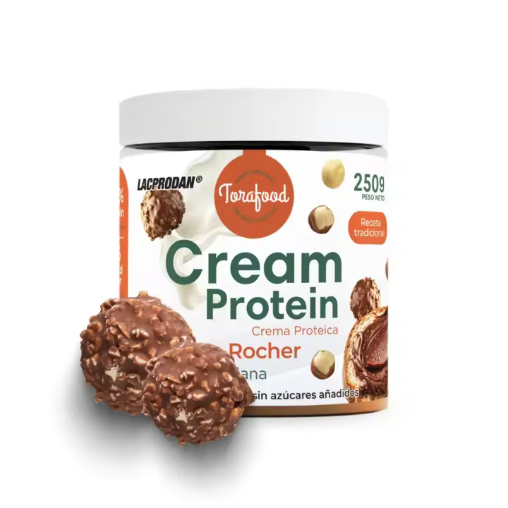 Crema Proteica Sabor Bombón Rocher Chips | 250 gramos | 20% de proteína | Sin aceite de palma | Sin azúcares añadidos | TORAFOOD - 1
