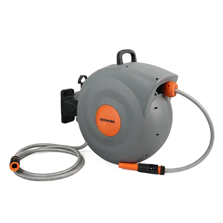 Enrollador Automático de Mangueras Orework - 10m, Diseño Elegante y Compacto - 1