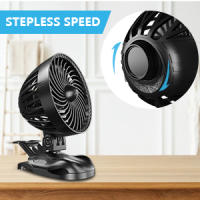 Mini Ventilador USB con Clip, Ventilador con 9 Velocidades, Ventilador de Mesa Portátil 2 en 1, Ventilador de Mesa Silencioso,  Ventilador con Pinza, Ventilador de Clip Ventilador USB, NO RECARGABLE - details 3