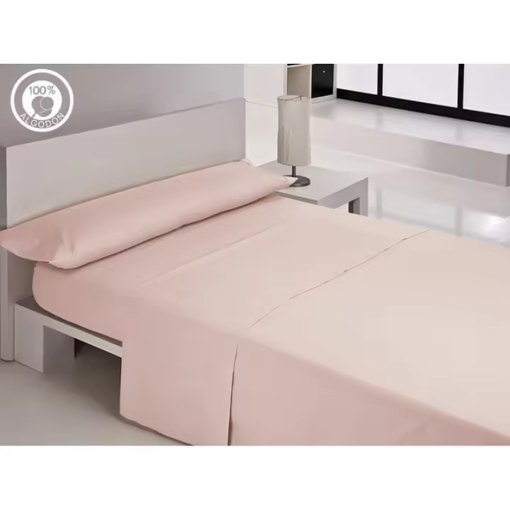 Hosteline - Juego de Sábanas Hosteline IRIS PREMIUM Rosa Cama de 90 - 1