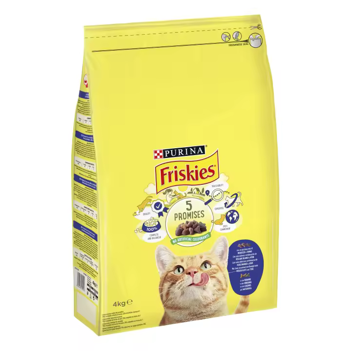 FRISKIES Cat ADULT Bacalao&Verd 4kg - 1