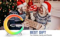 Lámpara De Escritorio RGB Controlada Por APP Con Altavoz Y Cargador Inalámbrico De 15W Estación De Carga Rápida Para iPhone 16 15 Samsung - details 12