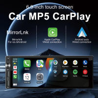 Radio De Coche Universal 6.9" QLED 1DIN Con Android Auto Y Wireless Carplay Multimedia Stereo MP5 Bluetooth USB FM Cámara Para Apple - details 2