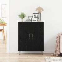 vidaXL Aparador Negro de Roble 69,5x34x90 cm Madera Elaborada - details 2