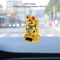 Adorno De Gato Felino Solar Iluminación Inducción Brazo Balanceante Estatua Japonesa De Suerte Para Decoración De Casa Coche Oficina - details 17