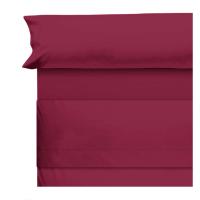 ANGAMA TEXTIL - ❣️​​ Sábanas de Verano 100% Poliéster tacto Suave -Burdeos- Juego de 3 Piezas - Extra Suaves Lisas - Modelo Sprin Collections. Compuesto por sábana bajera ajustable, sábana encimera + una funda de almohada. - details 0